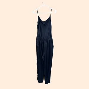 Cinq a Sept Satin Black Jumpsuit. NEW WITH TAGS